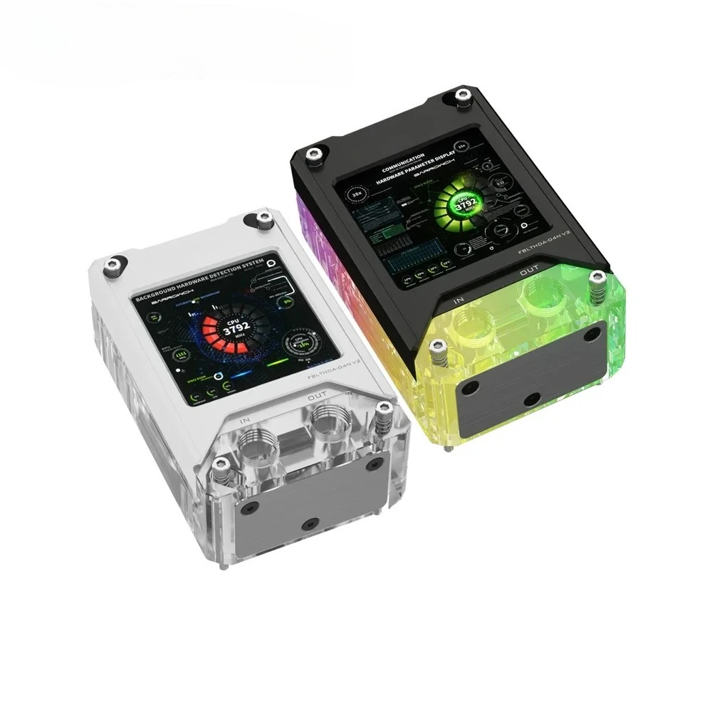 Barrowch CPU water Block with 2.9 inch HDMI display screen  1440*1440 For  AMD / AM3 / AM4 / FM2/ AM5