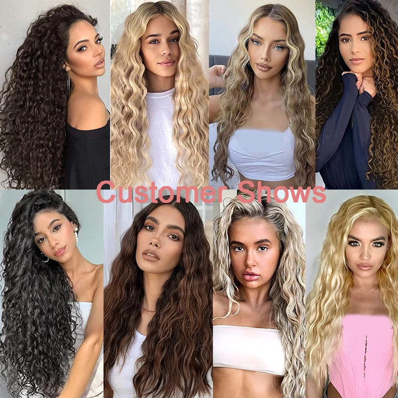 Extensions de Cheveux Synthétiques à Clips, Longs et Ondulés, 11 Postiches, 24 Pouces, 10 Documents, 6 Pièces/Ensemble