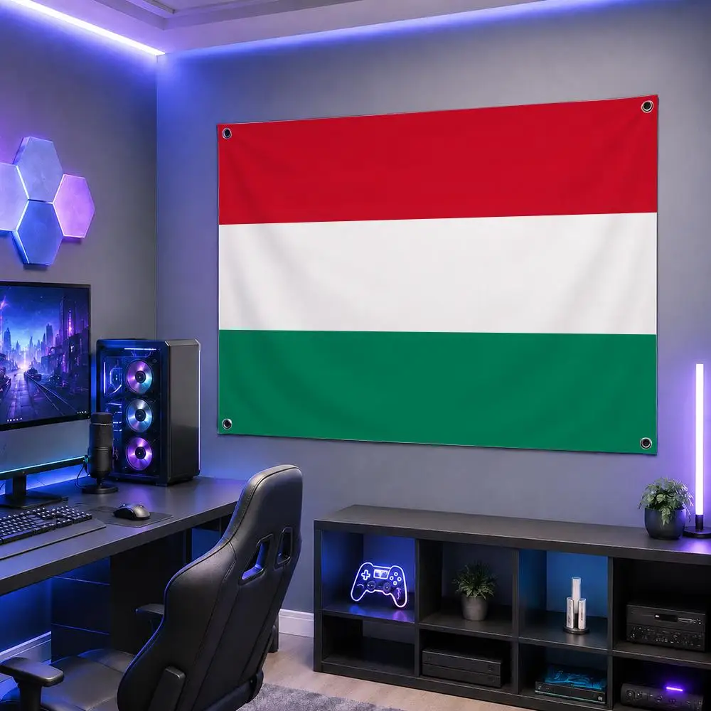 Classic Country H-HungaryS Flags Washable Fade-Resistant Flag HD Print Lightweight Durable Indoor/Outdoor