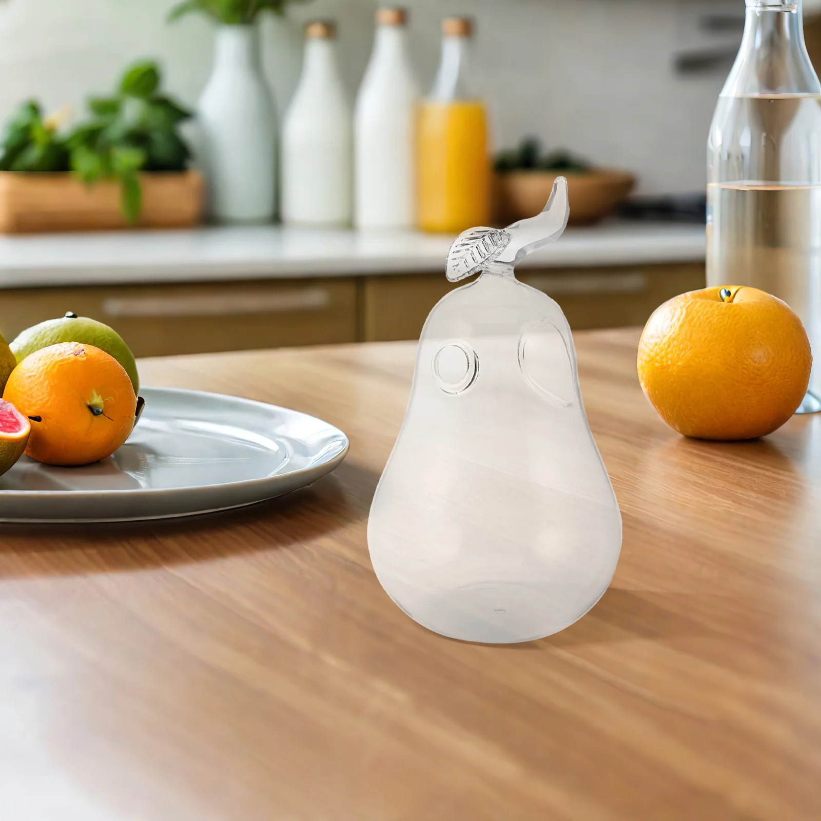 

Creative Pear Shaped Transparent Glass Cocktail Glass Clear Drink Cup for Hawaiian Party Tropical Tiki Glassware Summer Juice