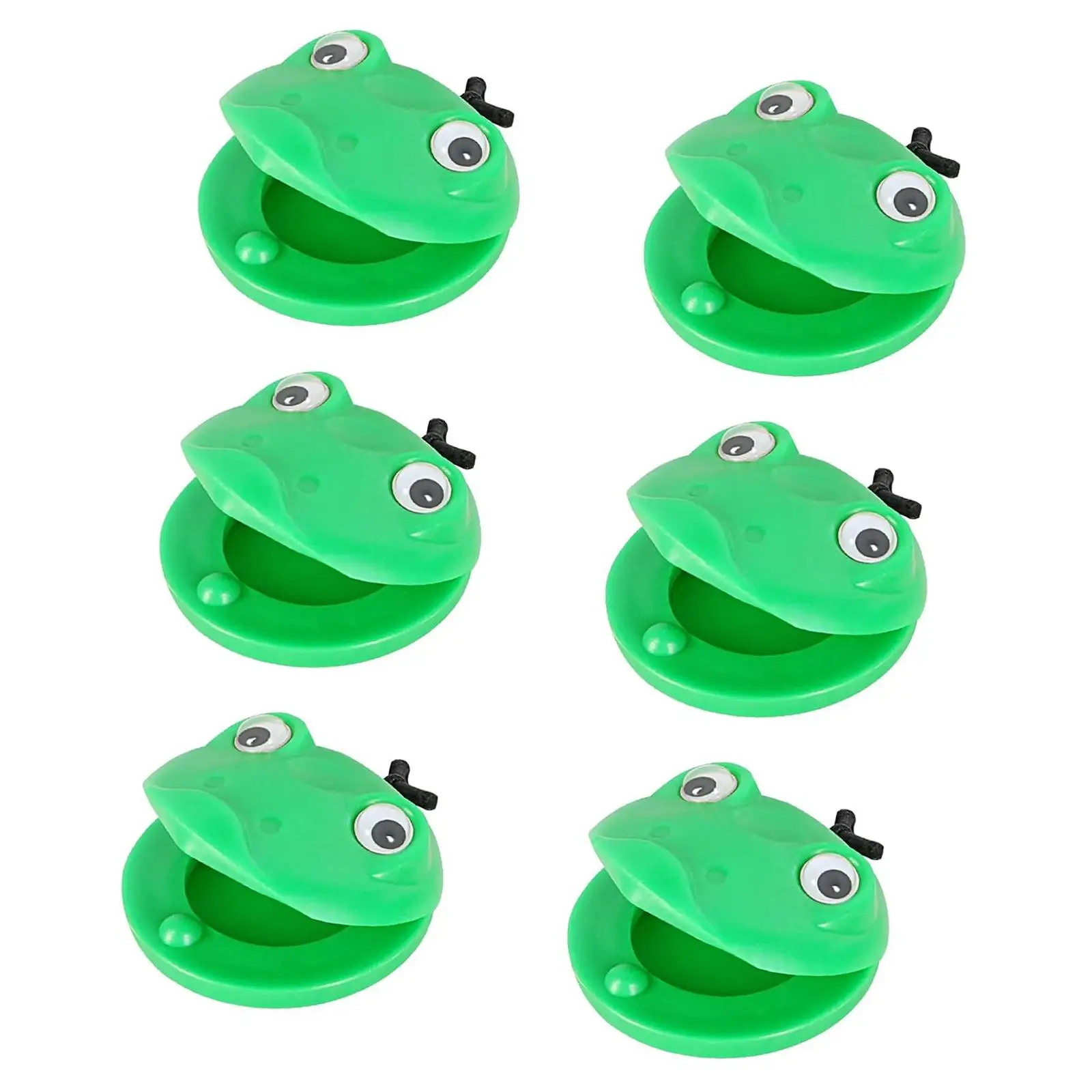 เครื่องดนตรีเคาะจังหวะ 6 ชิ้น คาสตานีตส์นิ้วมือ ของเล่นเสริมจังหวะสำหรับเด็กก่อนวัยเรียน รูปทรงการ์ตูนน่ารัก คาสตานีตส์ดนตรีรูปหมอก สำหรับงานปาร์ตี้เด็กเล็ก