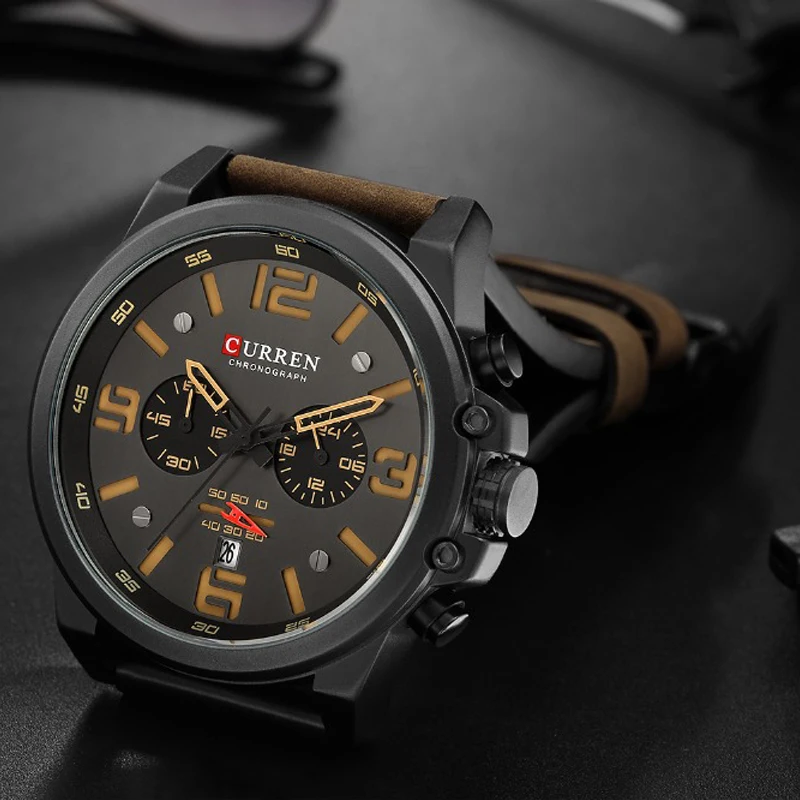 Male Wristwatch Clock Montre Homme CURREN 8314 Top Brand Luxury Leather Quartz Men Watches Date Business Sport Watch For Men view 3