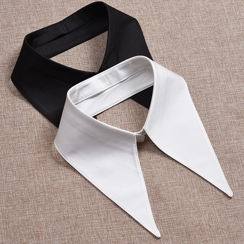 Cuello Falso Grande Puntiagudo Desmontable para Mujer, Accesorio de Moda Blanco Elegante para Cubrir el Cuello, Tipo Camisa