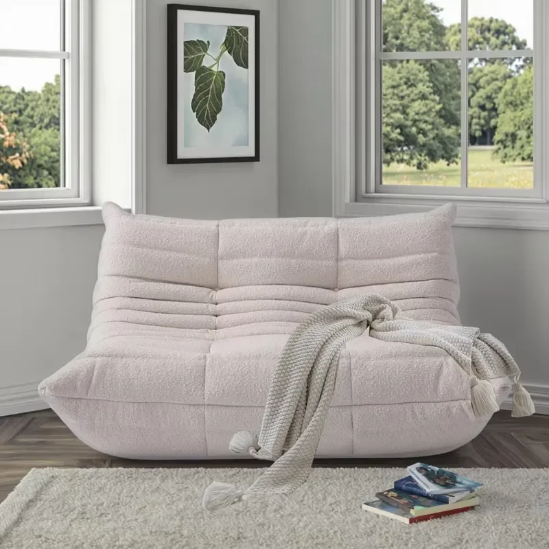 Modern Design Compressed Sofa Apartment Living Room Bedroom Comfortable Floor Velvet Lazy Sofa Set
