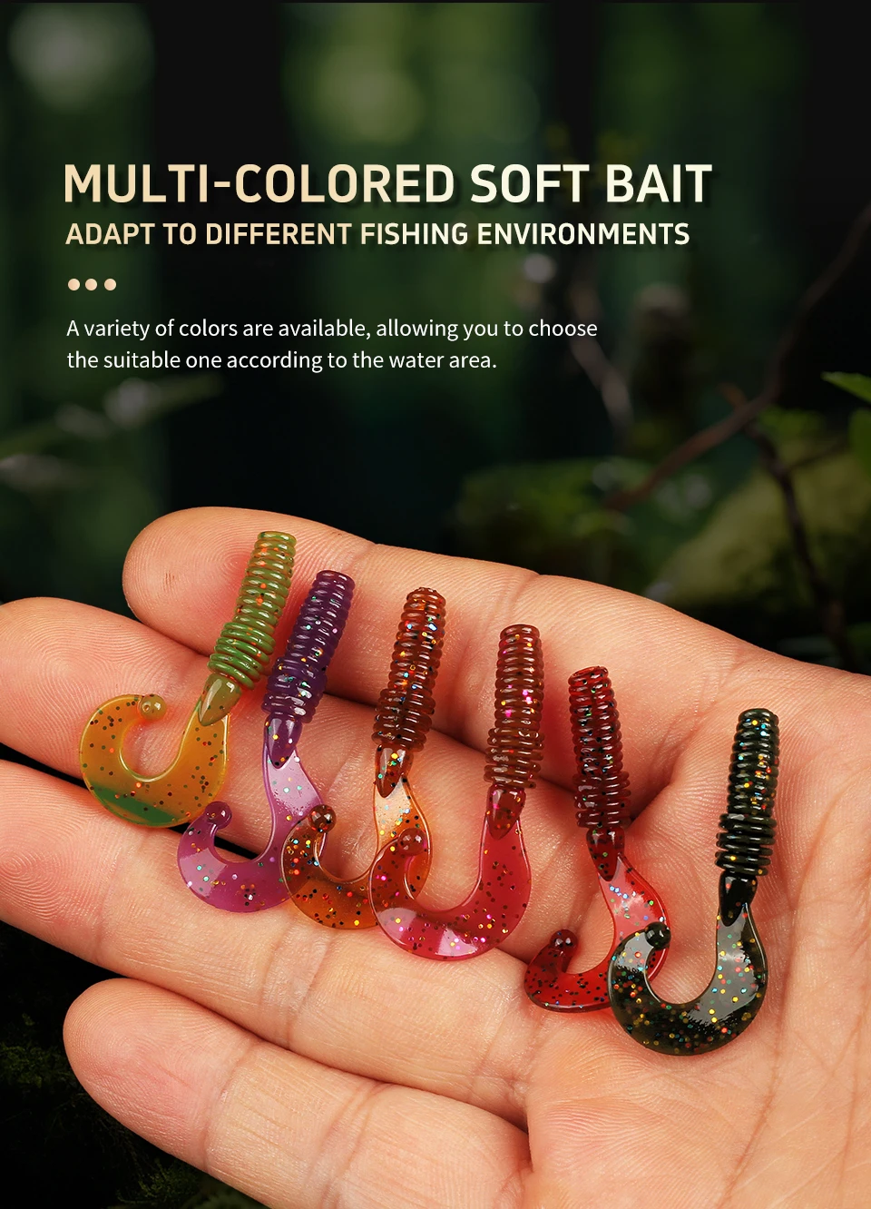 Supercontinent Power Mace 4cm Grub Weichköder Grub-Wurm Künstlicher Köder Wobbler Swimbait für Barsch und Forelle – Detail 3