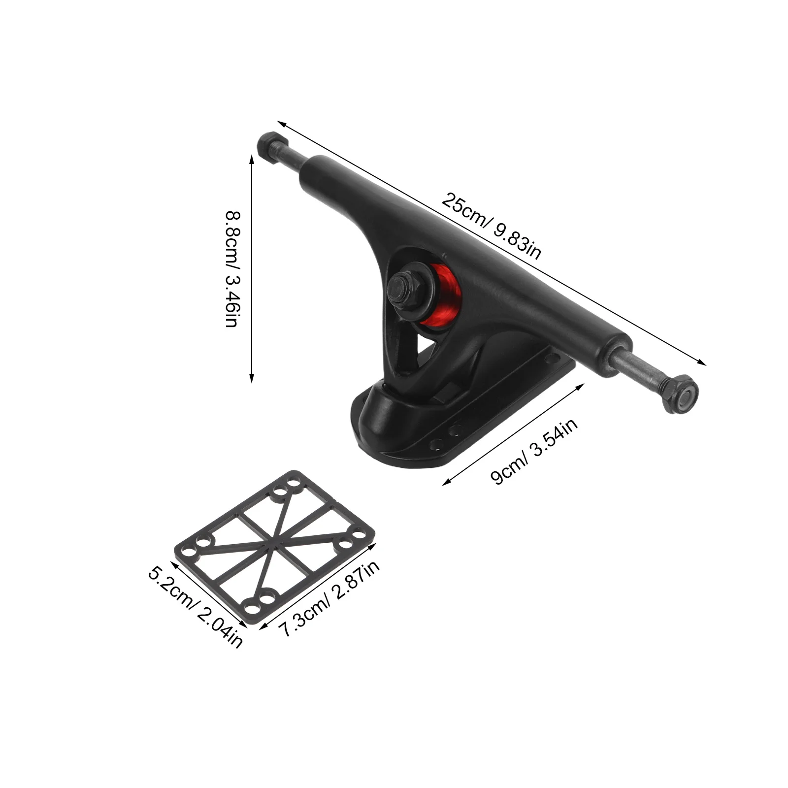 2 قطعة شاحنات التزلج الثقيلة سبائك الألومنيوم استبدال أجزاء عالمية تناسب كروزر Longboard بارك تصفح الجبل