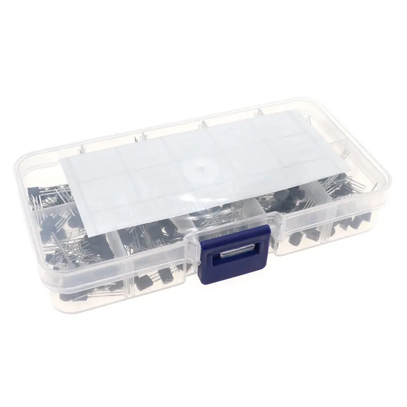 200 قطعة BC337 BC327 2N2222 2N2907 2N3904 2N3906 S8050 S8550 A1015 C1815 مجموعة متنوعة من الترانزستور 10 قيمة صندوق الترانزستورات #2