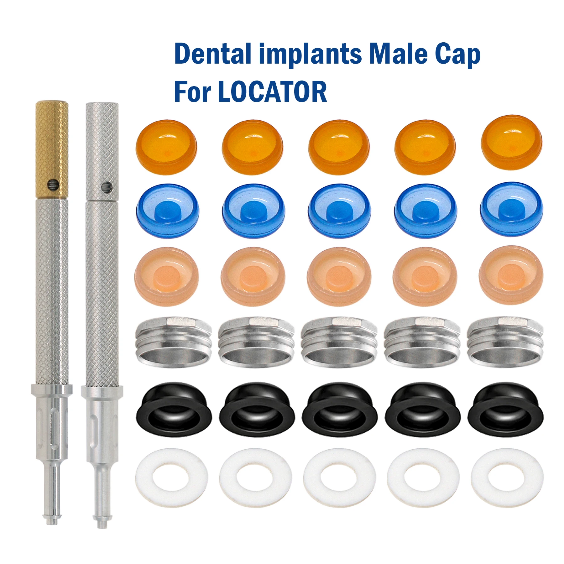 Dental Implant Retention Caps Removable Insertion Extraction Universal Locator Core Tool Abutment Overdenture Attachment Kit