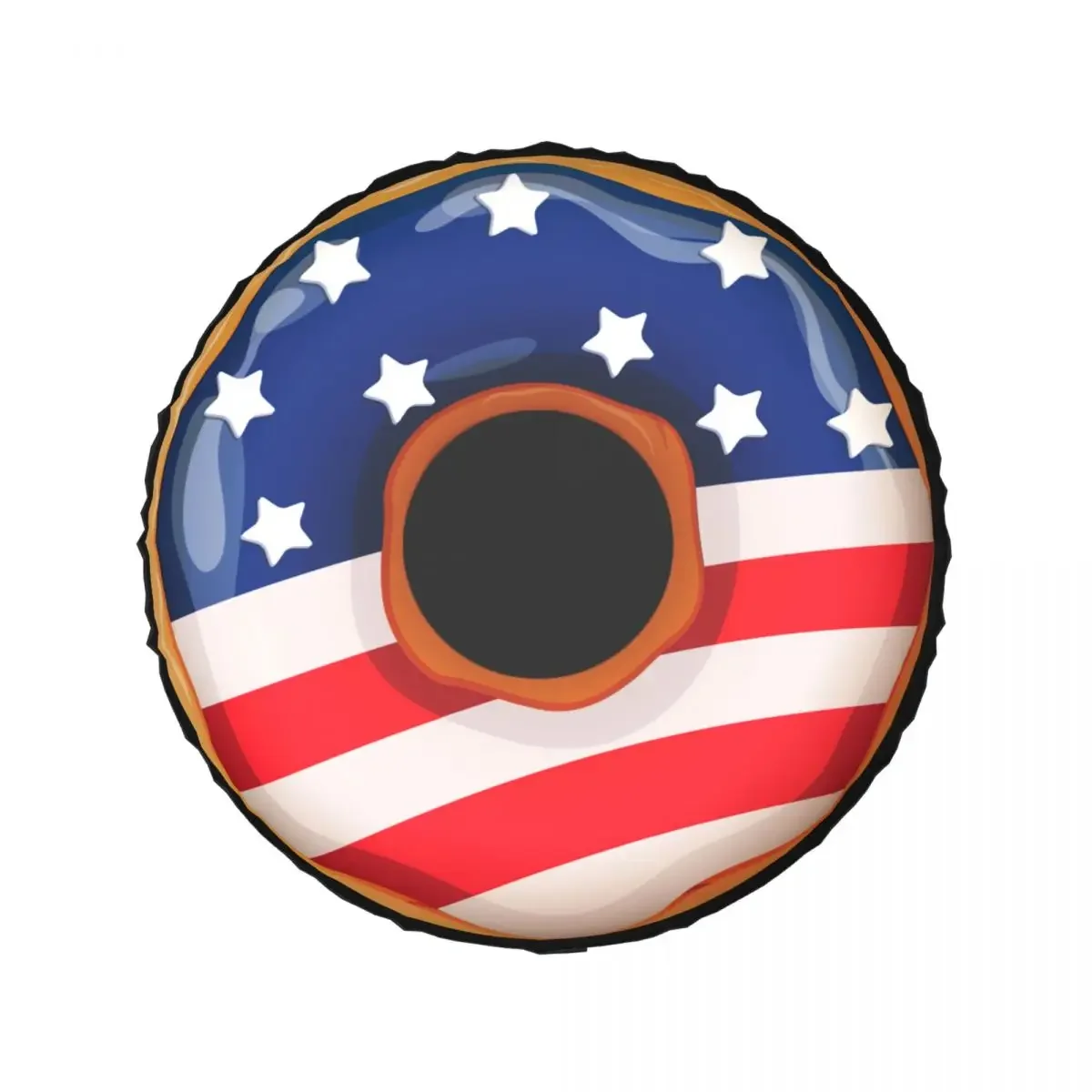 Donut With Flag Of USA Spare Tire Cover for Jeep Pajero Custom Doughnut Waterproof Car Wheel Covers 14