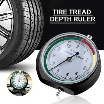 タイヤトレッドデプスゲージ車のタイヤトレッドメーター測定器高精度タイヤ測定ツールブレーキと収納袋オートアクセサリー