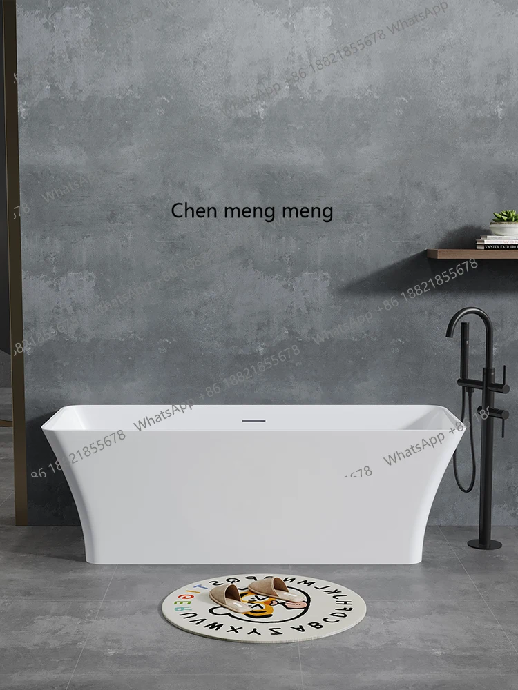 

Artificial stone independent integrated bathtub Household rectangular double hotel homestay bathtub
