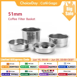 51mm Coffee Filter Basket For Delonghi EC680 EC685 Replacement Stainless Steel For Bottomless Portafilter Espresso Accessories