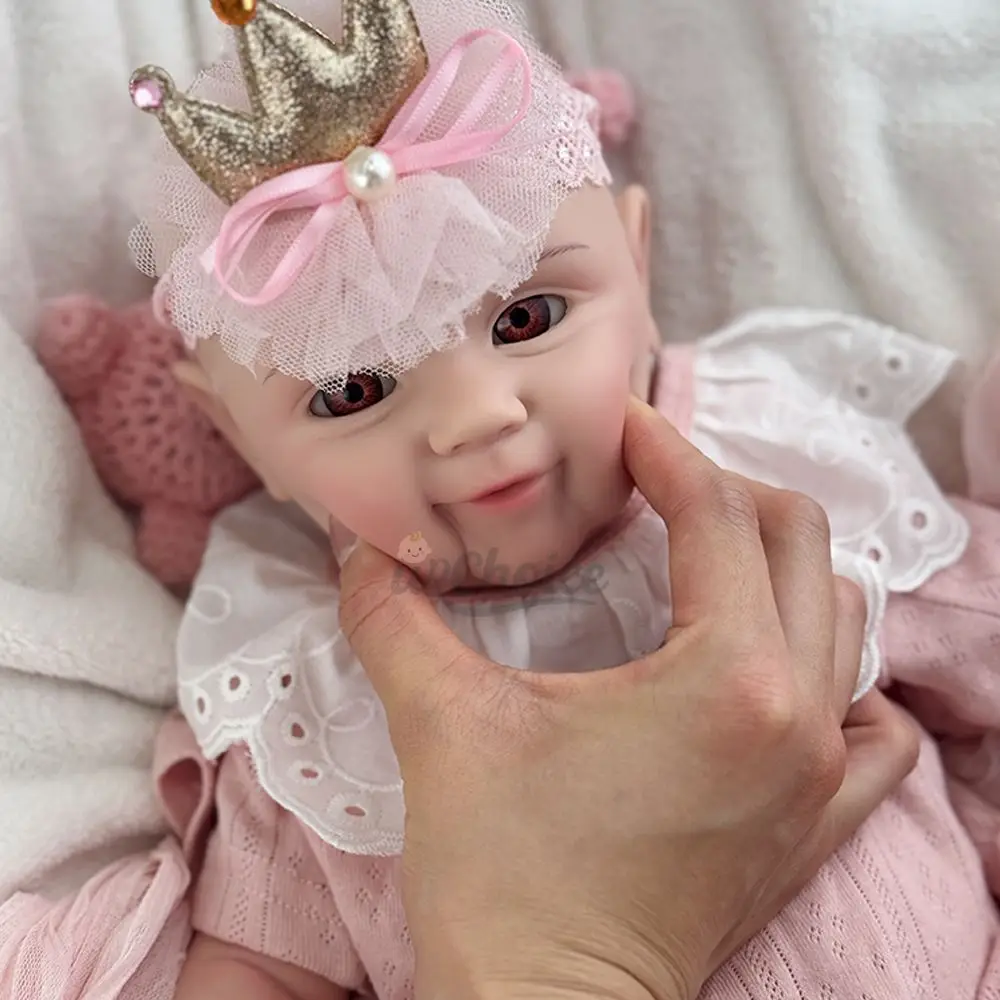 20 بوصة طفل حديث الولادة فتاة مادي حية السيليكون إعادة الولادة دمية الوزن الواقعي والميزات دمية للمجموعين هدية عيد الميلاد
