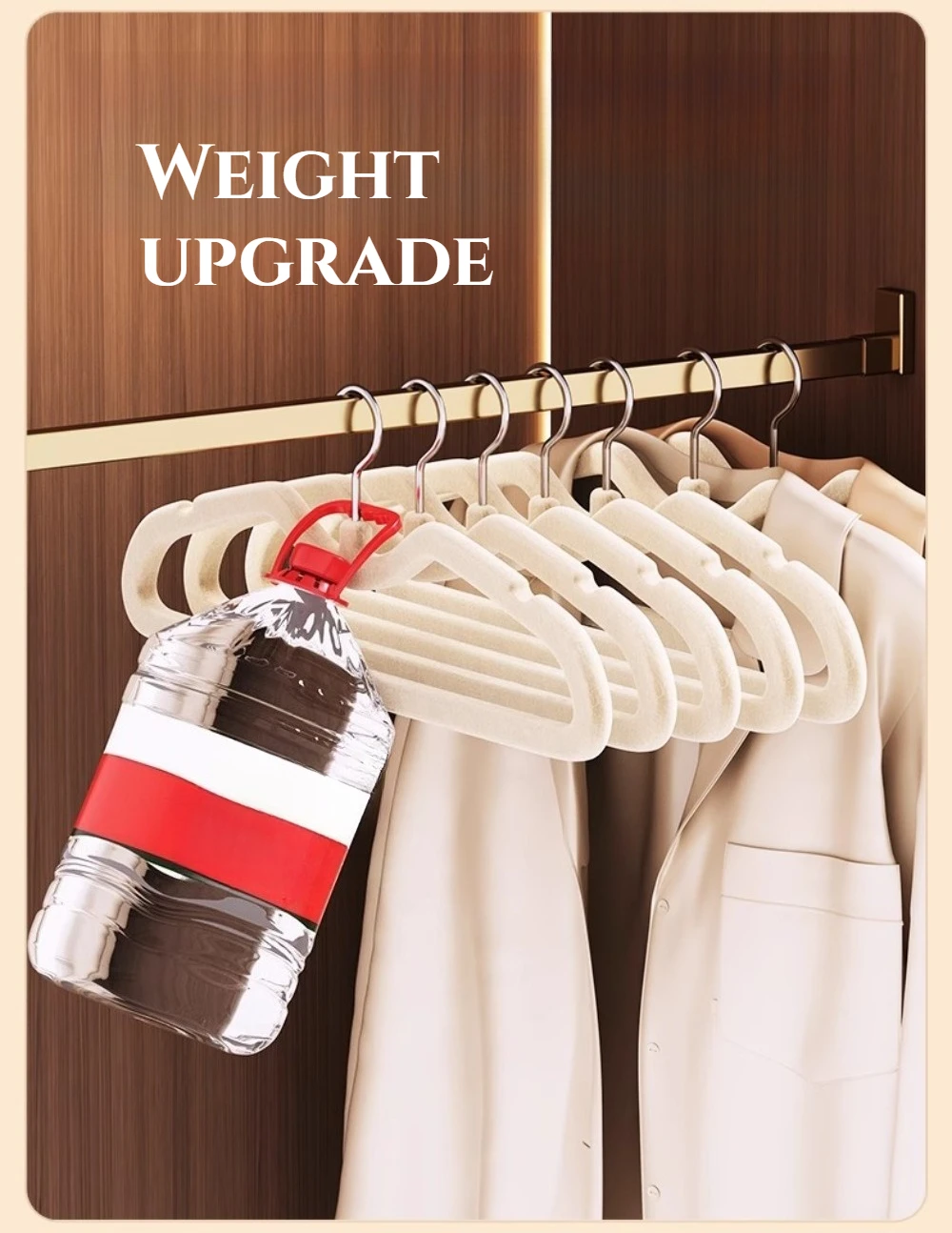 مجموعة من عشرة شماعات غير قابلة للانزلاق ولا تترك علامات للاستخدام اليومي في المنزل، بالإضافة إلى الشماعات السميكة للاستخدام المنزلي #4