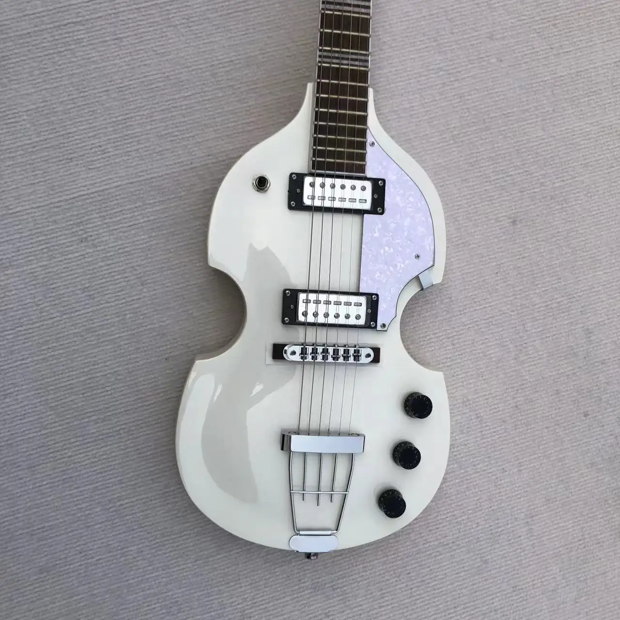 Pearly white Hofner HI-459-PE Ignition Violin Guitar Guitarra in Stock Discount Free Shipping