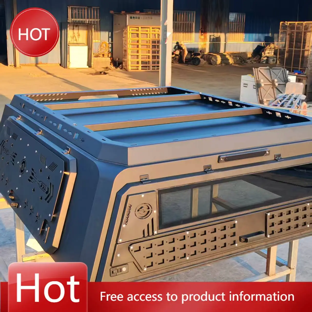 

New Truck Pickup Canopy Accessory Pickup Tonneau Cover Steel Manual Locking Tailbox with Waterproof Hardtop