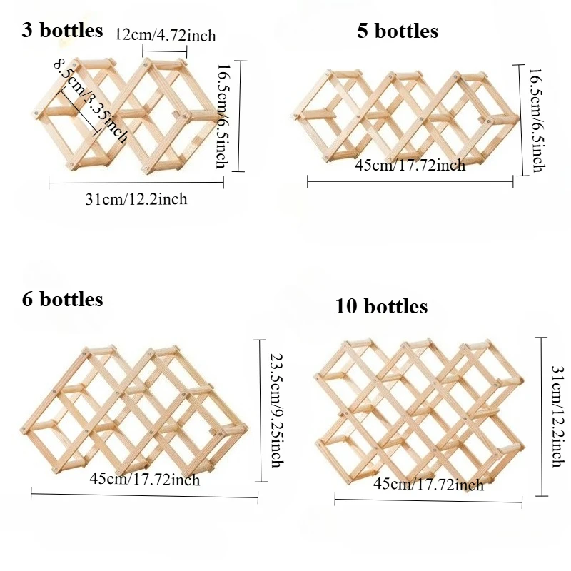 1 قطعة حامل عرض النبيذ الأحمر الخشبي، خزانة النبيذ في غرفة المعيشة، عرض النبيذ الأحمر، رف التخزين، رف النبيذ #6