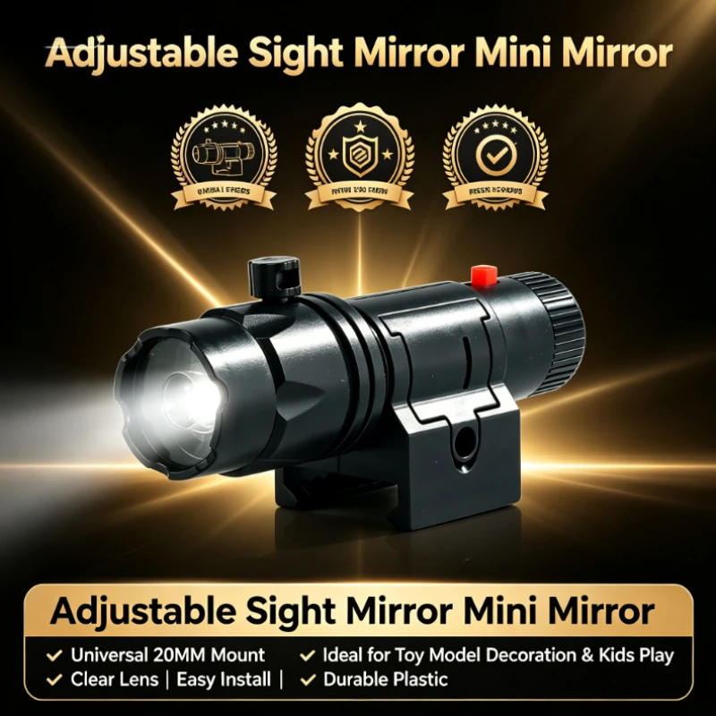 Black Mini Decor Lighting Module with Fixed Base Adjustable Switch Design Delicate Craft Ornament Accessory for Hobby Collection