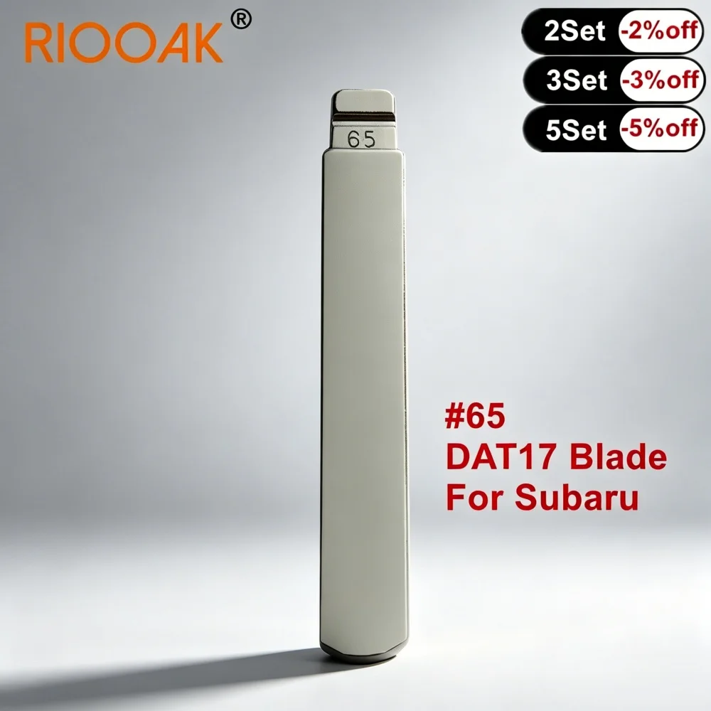 10Pcs #65 DAT17 Left Metal Uncut Flip Key Blade Compatible KD VVDI Replacement Blank For Subaru Car Remote Key