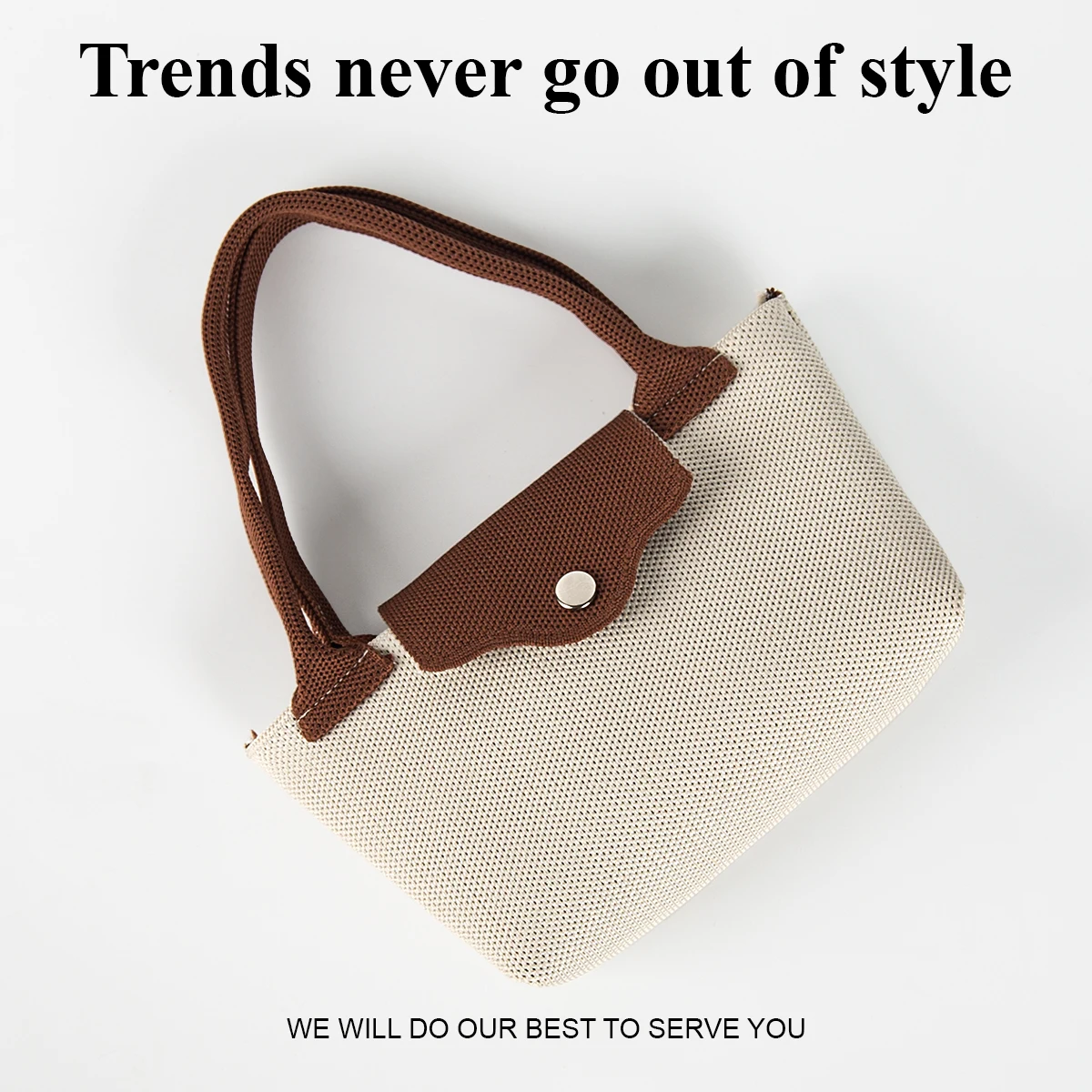 Women's handbag, exquisite, compact, simple and stylish with a horizontal design, made of lightweight and foldable fabric, can hold lipstick, coins, and other small items, suitable for all seasons