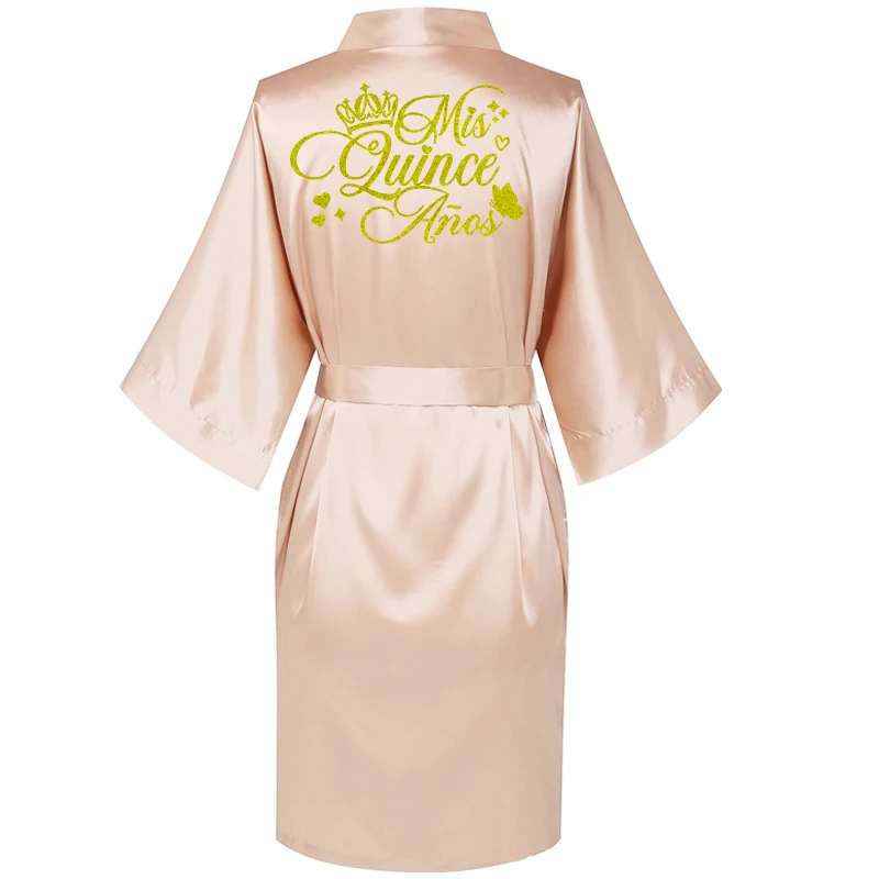 Mis Quince Años Bathrobe Mama de la Quinceañera Robe Woman Homewear Party Gift