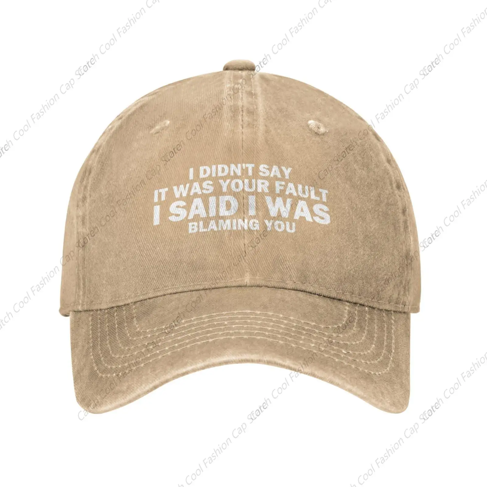 

Vintage Baseball Cap I Didn't Say It was Your Fault I Said I was Blaming You Trucker Denim Hat Washed Cotton Fashion Unisex