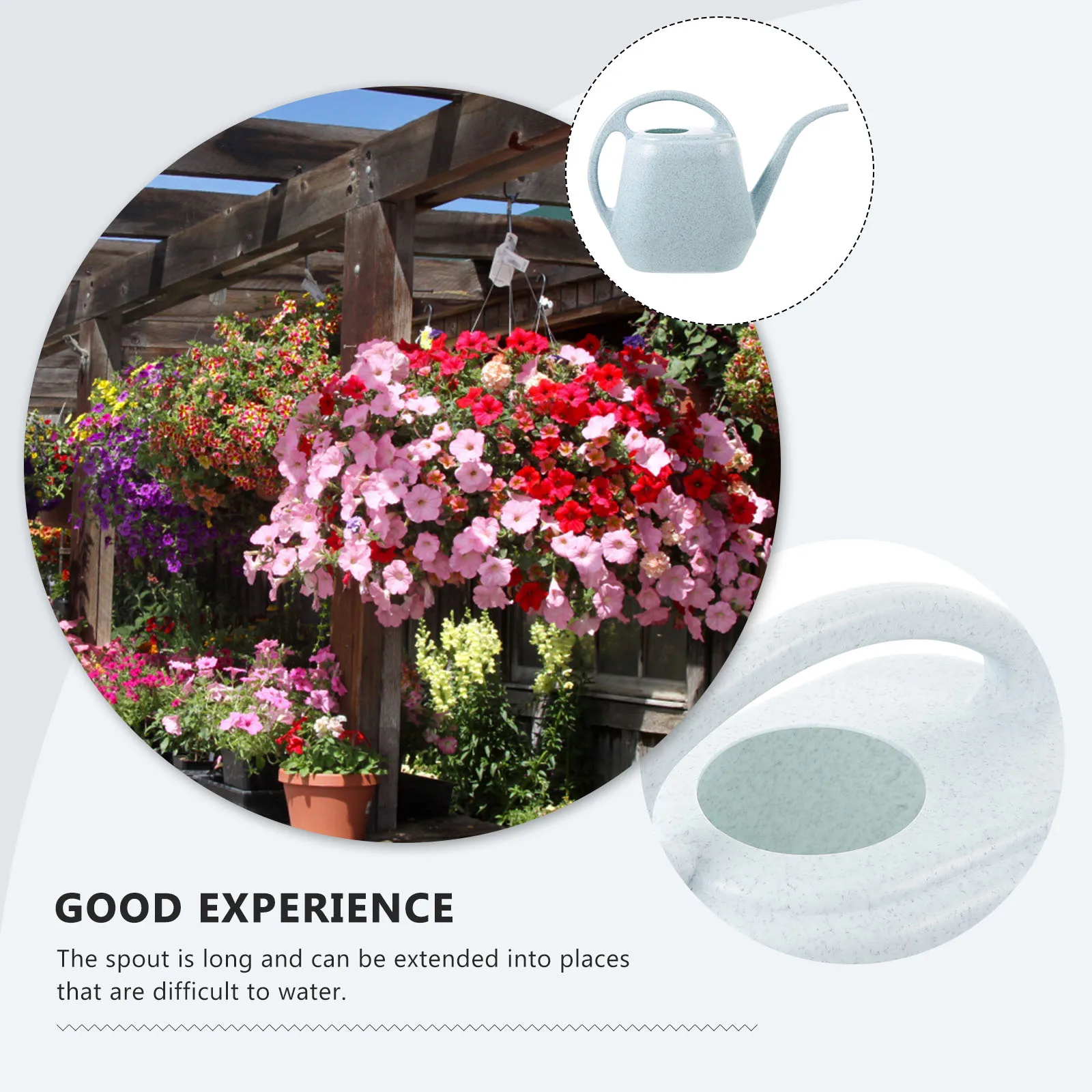 

1pc 4L Large Capacity Plastic Watering Can Long Mouth Gardening Sprinkling Kettle For Succulents Flower Handheld Irrigation Pot