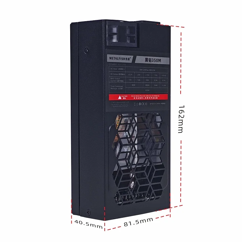 METALFISH Flex 300W Full Modular Power Supply Flex-ATX 1U PSU For ITX Mini PC POS NAS GPU Dock 220-240V