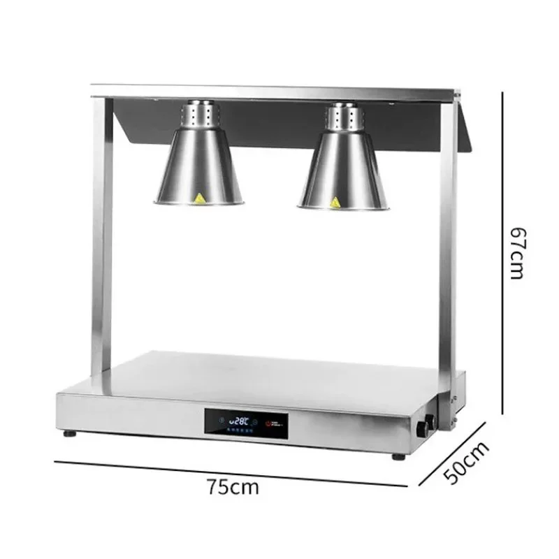 3 Head Food Warmer Lamp Stainless Steel Buffet Food Heating Light Infrared Food Warming Lamp for Restaurant Catering Hotel