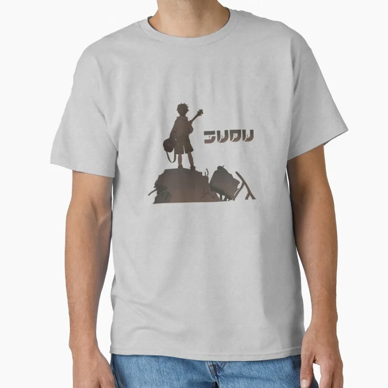 FLCL Chłopiec z gitarą Fooly Cooly Anime T-shirt Rozmiar L Koszulki Manga Grafika Nadruk Y2k Ubrania Koszulka z kreskówką