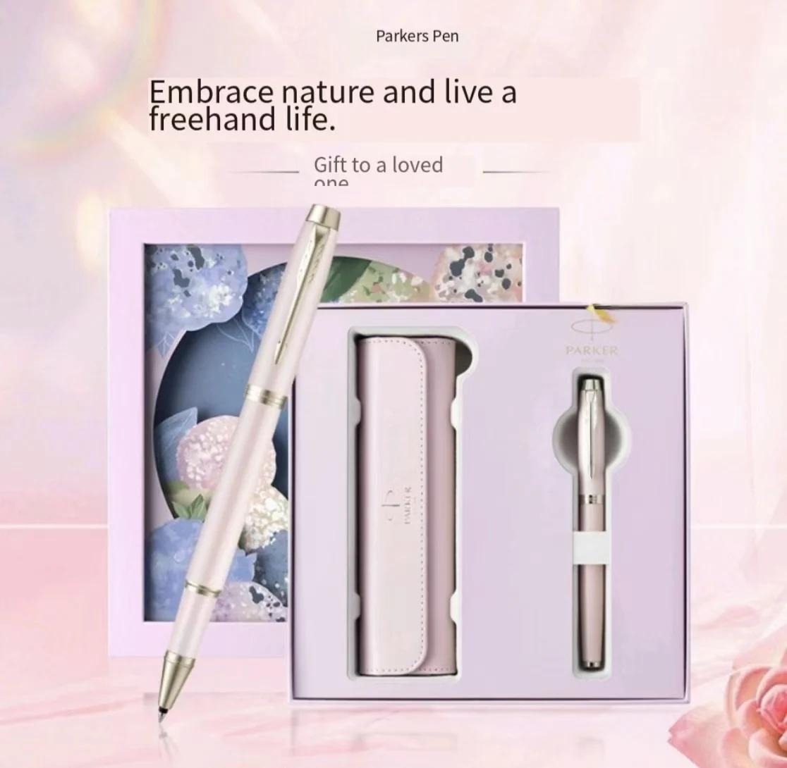 High Appearance Parker Floral Series Hydrangea Rollerball Pen Gift Box Luxury Elegant Stationery Set Ideal Gift For Ladies