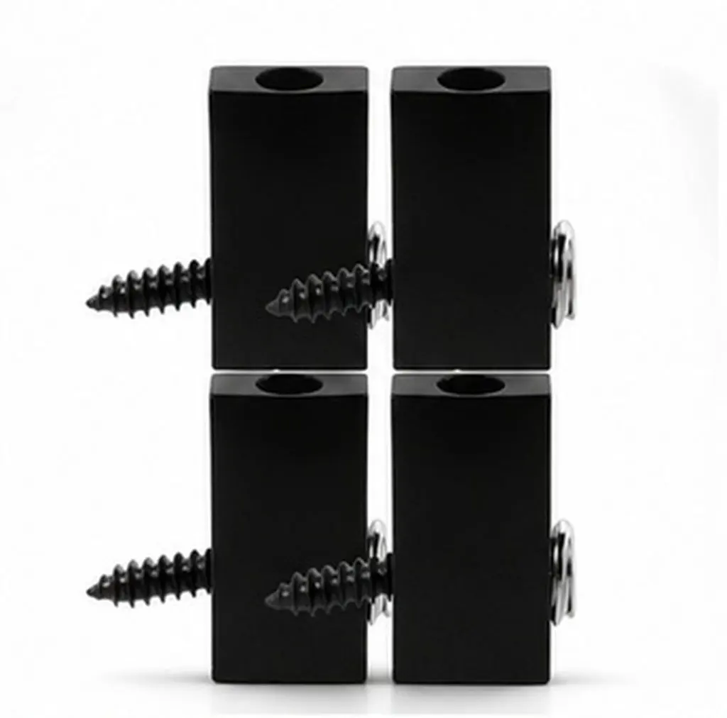4Pcs Headless Bass Locking Nut Brass Alloy String Retainer Clamp for Electric Bass Guitar Easy Install Corrosion Resistant