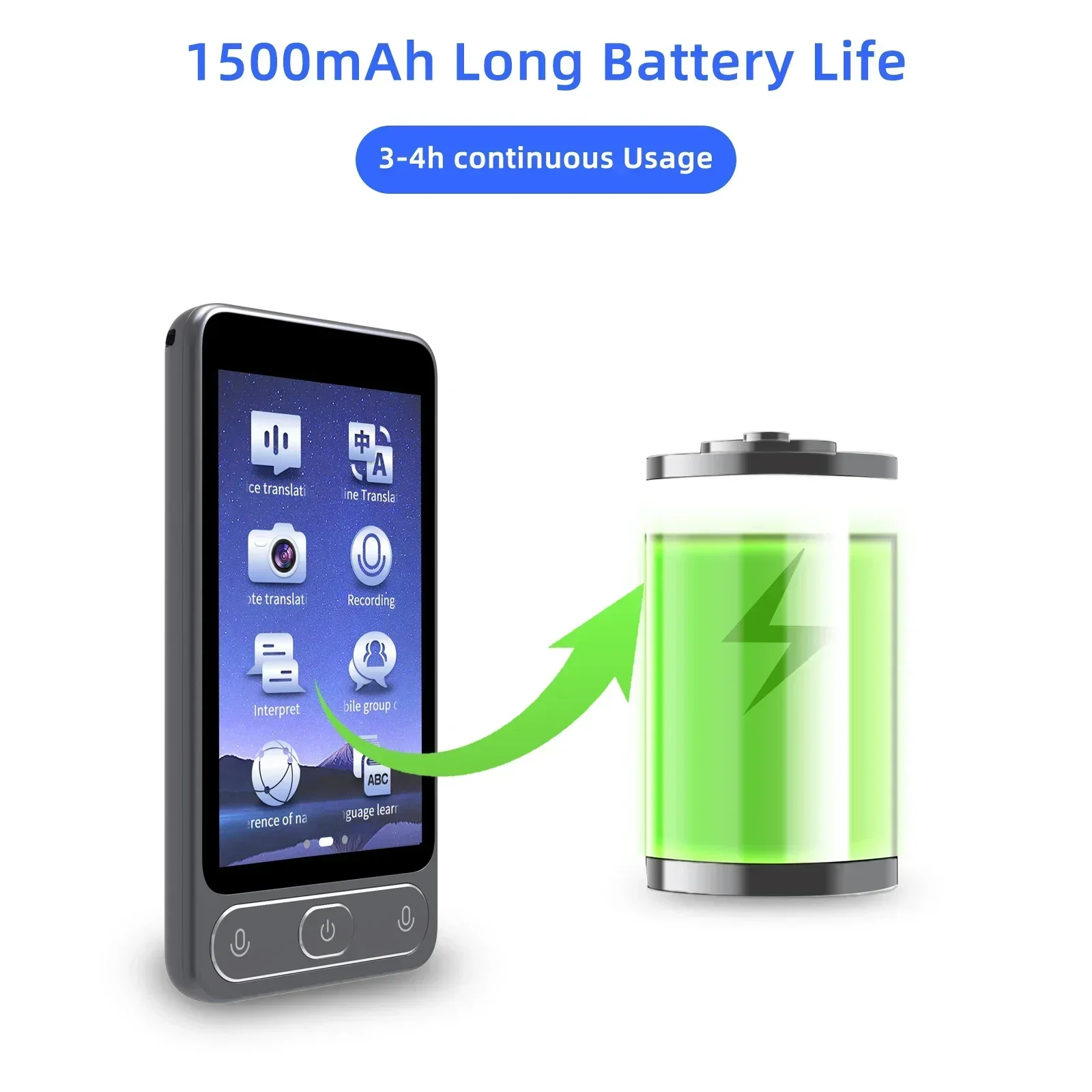 متوفر في المخزون بالجملة Tr10 138 لغة في الوقت الحقيقي مترجم صوت محمول جهاز HD شاشة تعمل باللمس صور Offli #3