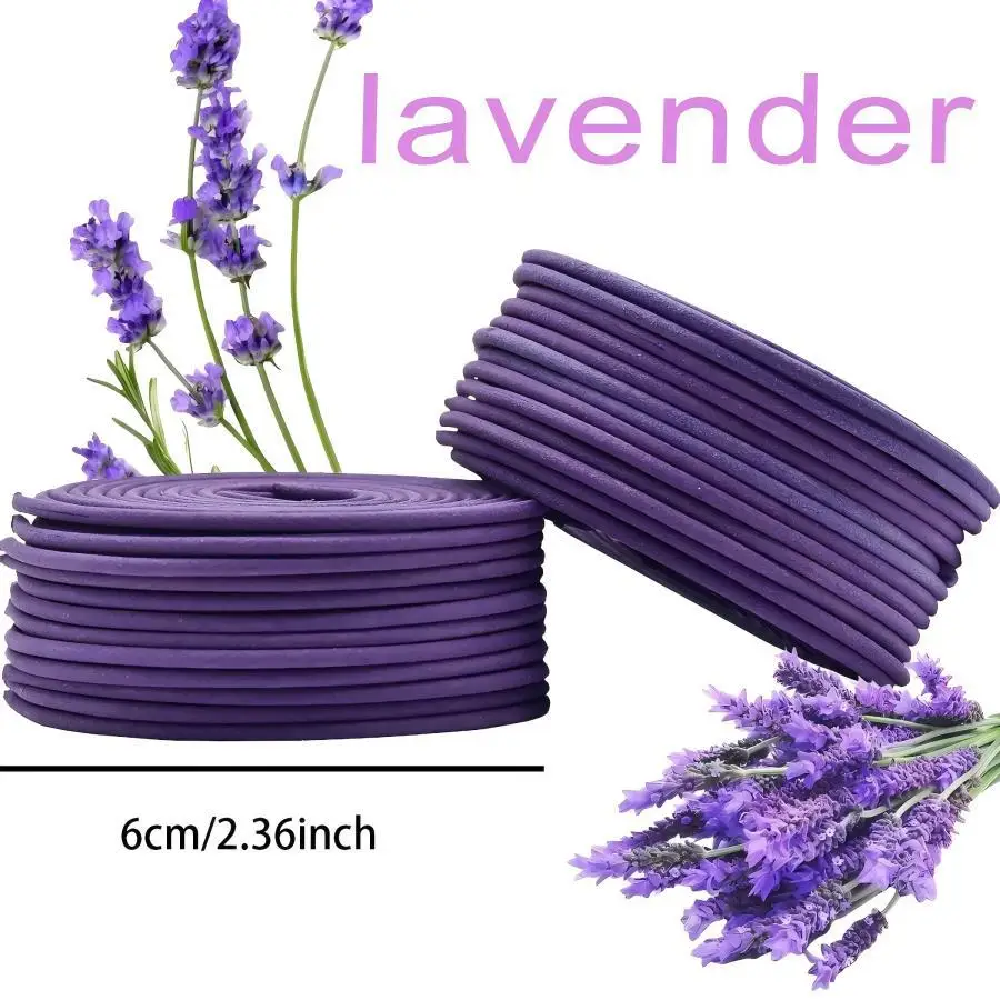 Lavender-scented spiral candle with a burn time of 3–4 hours, offering a fresh and elegant fragrance. Ideal for yoga, meditation