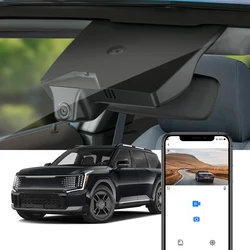 Fitcamx 4K Dash Cam for Kia EV9 2023-2026, UHD Car Camera with Loop Recording, G-Sensor, WiFi & Easy Installation