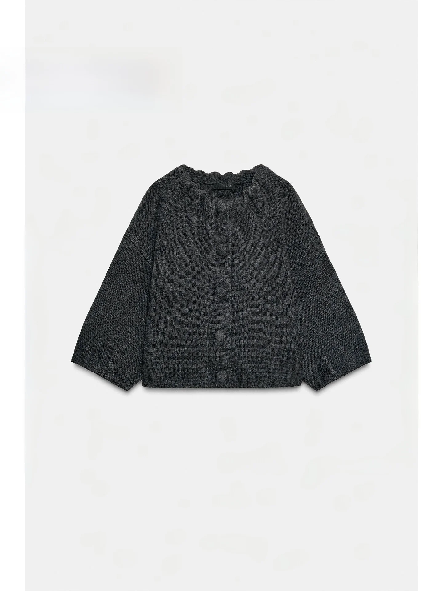 

Модная свободная куртка-пилот из смесовой ткани с плиссированным воротником, женская повседневная зимняя новинка 2025 года