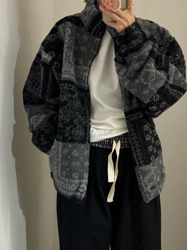 

Корейская теплая верхняя одежда из меха ягненка в стиле ретро, женская зимняя новая модная хлопковая куртка на молнии для отдыха, модная