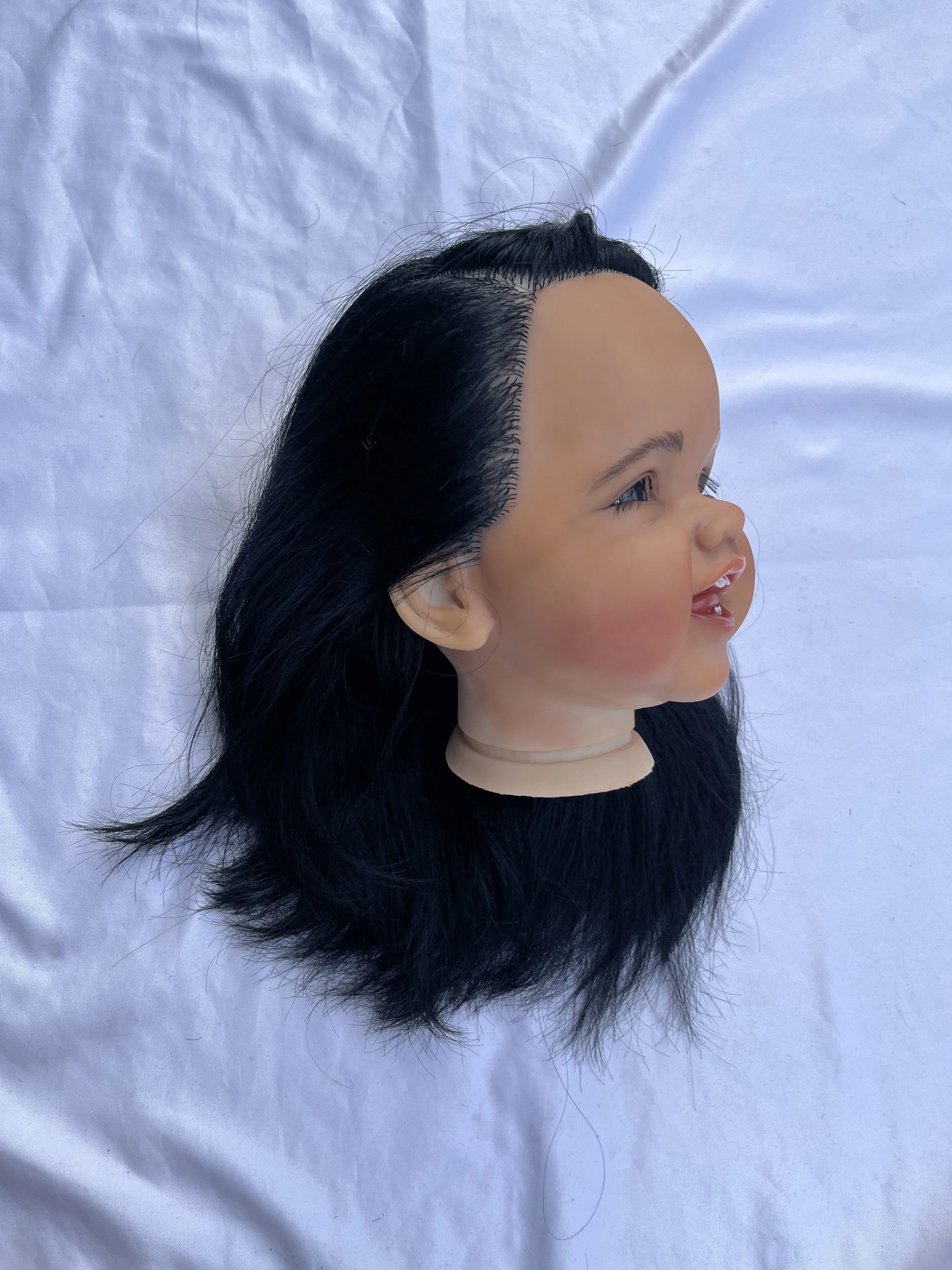 FBBD Customized Limited Supply 28inch Reborn Baby Adele Dark Skin With Hand-Rooted Hair Painted Kit DIY Part Real Photos