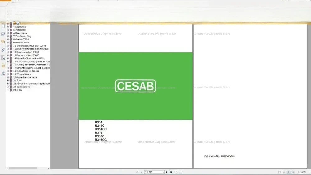 CESAB PARTS AND SERVICEMANUAL 28GB PDF