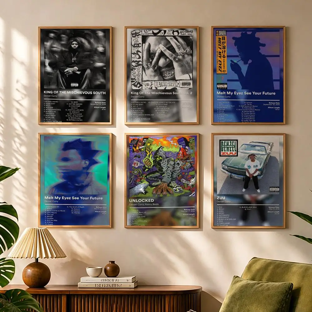 Rapper D-Denzel Curry Painting Calligraphy Canvas HD Poster Waterproof Fade Resistant Wall Art Print for Home Decor