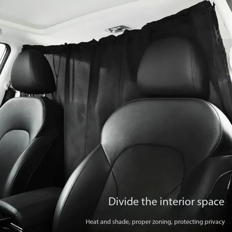 New Car Front Rear Row Partition Curtain Car Interior Middle Isolation Curtain Back Seat Air Conditioner Privacy Curtain Anti Pe