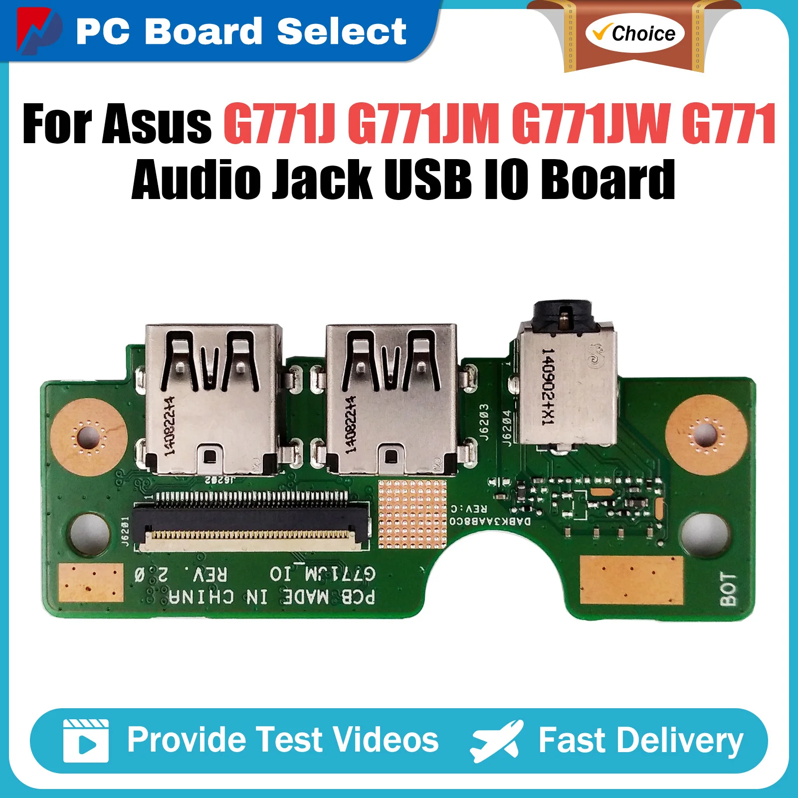 

Original For ASUS G771J G771JM G771JW G771 Audio Jack USB IO Board G771JM_IO 100% Tested Fast Ship