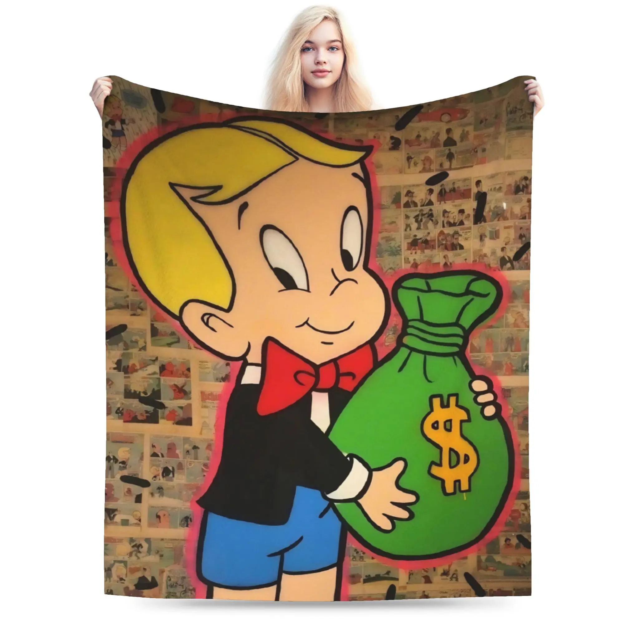 Alec Monopolys Blanket Ultra Soft  Throw Blankets for Couch 50x60 Inch Multiple Sizes Plush Thin Quilt
