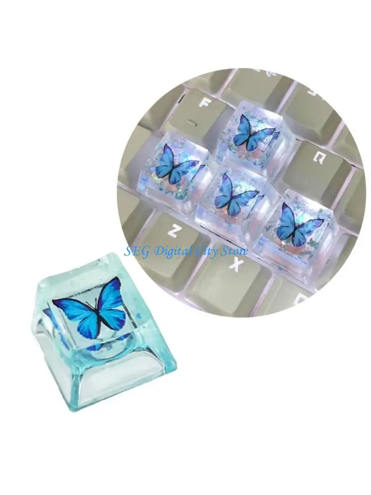 

U75B Resin Butterfly Keycap OEM Profile Ergonomic Keycap For Mechanical Keyboards