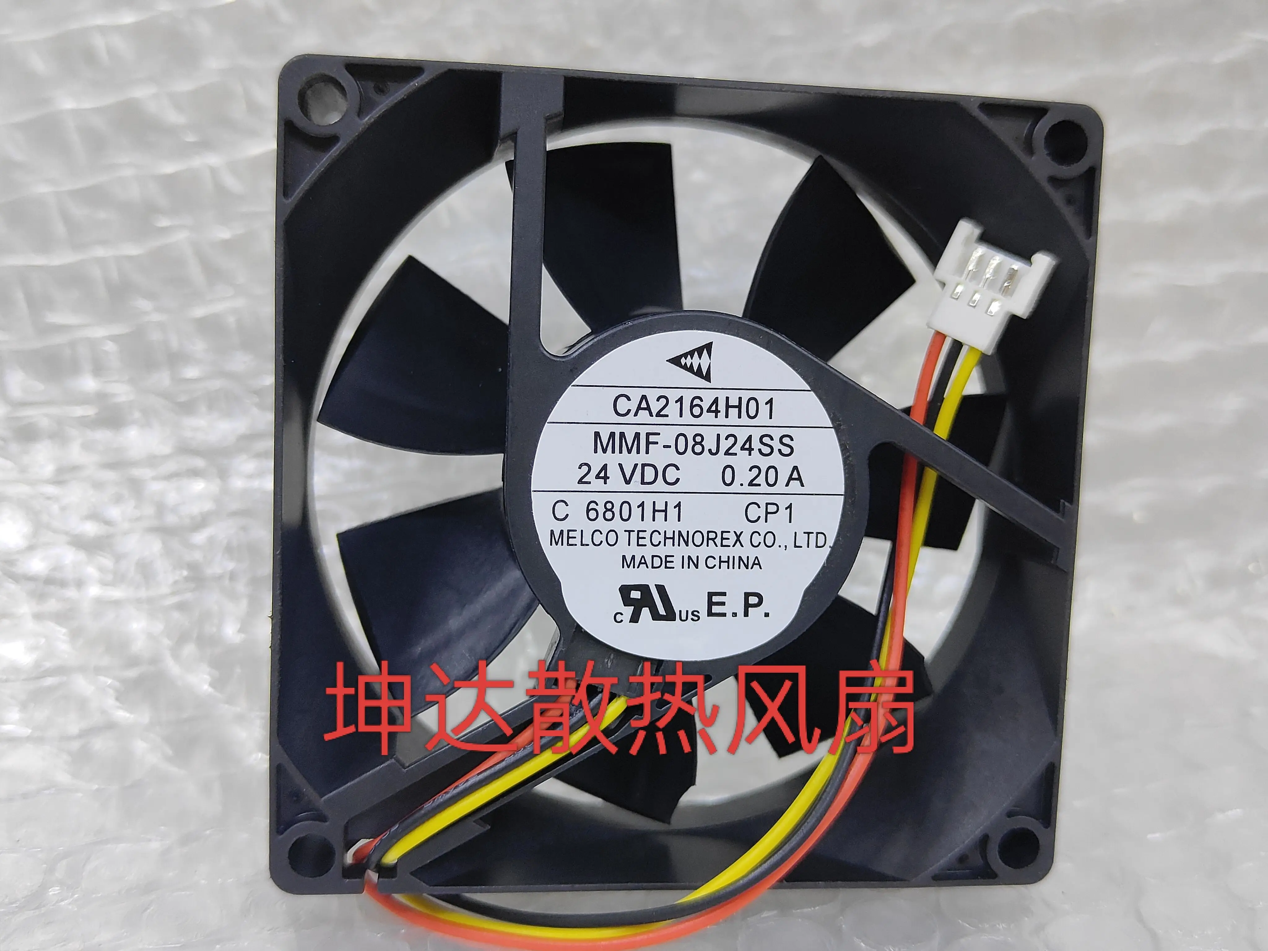 

MELCO CA2164H01 MMF-08J24SS DC 24V 0.20A 80x80x25mm 3-Wire Cooling Fan