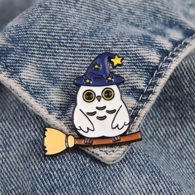 Kymyad Creative Halloween Quirky witch Enamel pin Suitable For Backpacks and Clothes Hat Accessories Personalized Women's Brooch