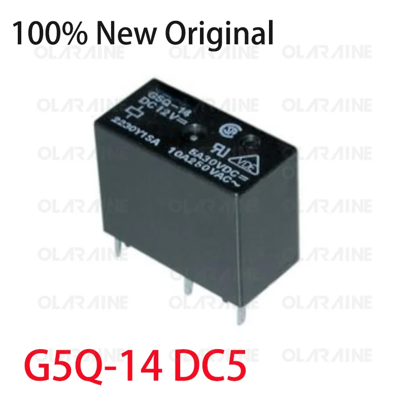 5/10/100Pcs G5Q-14 DC5 General purpose relays Voltage: 5 VDC Resistance 63 Ohms Current 80 mA