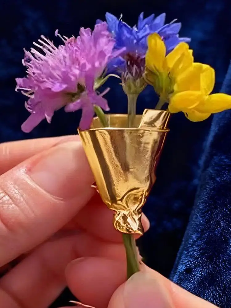 Clothing Clips Cloth Flower Brooches Wearable Flower Bouquet Clip Decorative for Wedding Party Birthday Commuting Sweater Suit