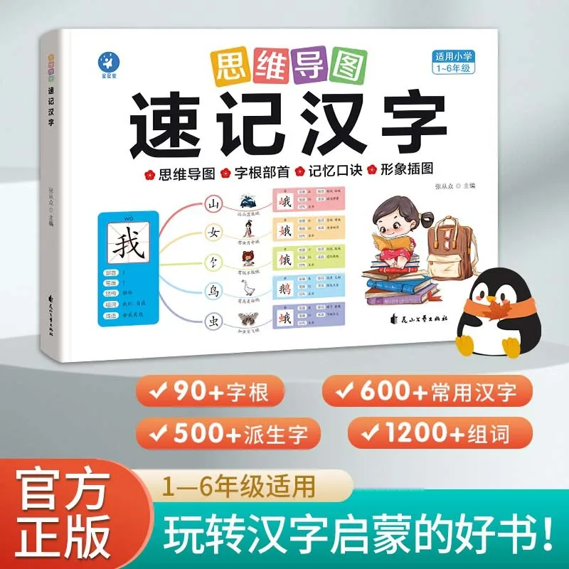 Primary School Student Mind Map, Shorthand for Chinese Character Radical Combinations, Children's Literacy Enlightenment Book
