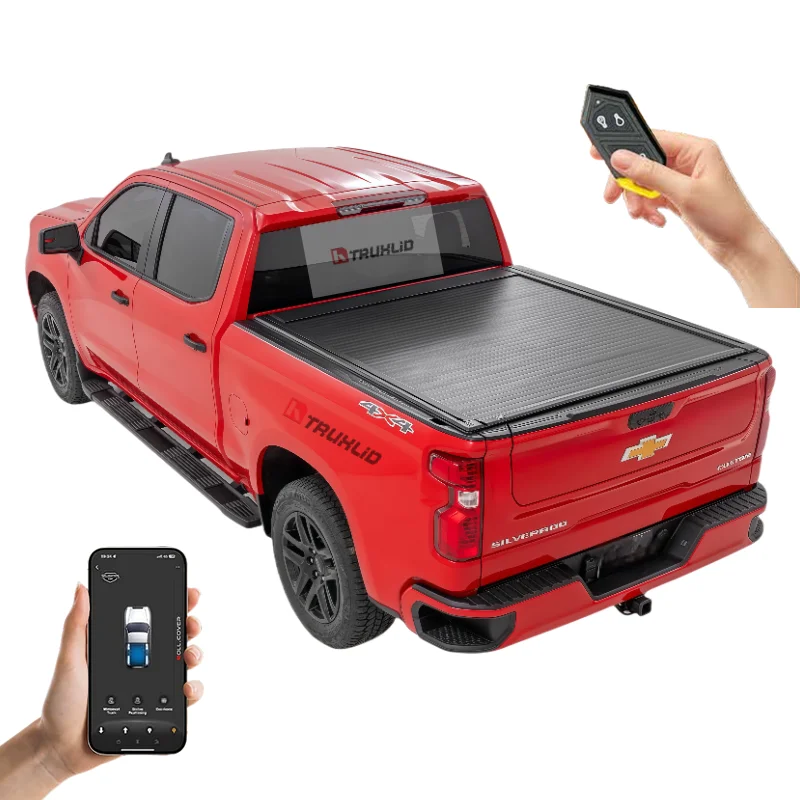 

2019-2025 Chevy Silverado1500 Ranger Wireless Remote Power Electric Retractable Tonneau Covers Automatic Truck Waterproof